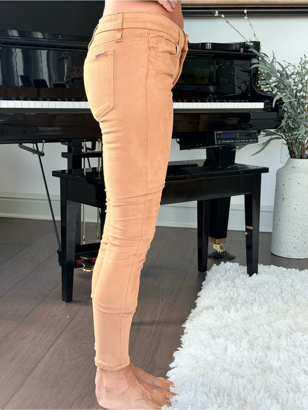 Joe's Jeans Skinny High-Rise Tapered Jeans - Tan/Camel
